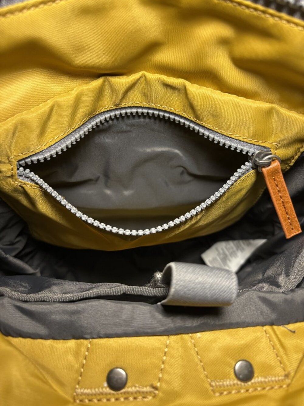 NWT ORI London Bantry B Recycled Nylon Backpack Corn Yellow Small Travel Bag - Picture 7 of 13